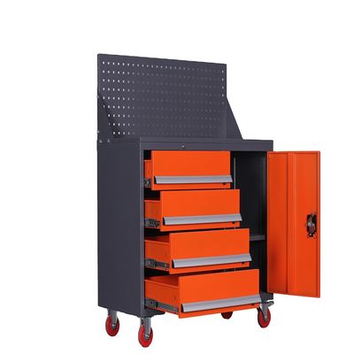 オレンジ15引出しISO9001の移動式道具箱の仕事台