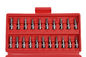 21pcs金属のキャビネットが付いている赤い13pcs機械工の工具セット