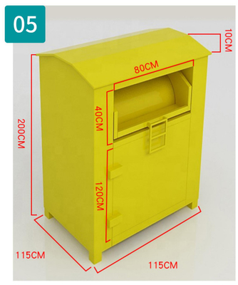 長方形の黄色いIso 9001の寄付は支持できる大箱を落とす